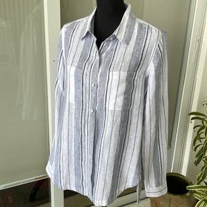 Athleta women linen shirt size S